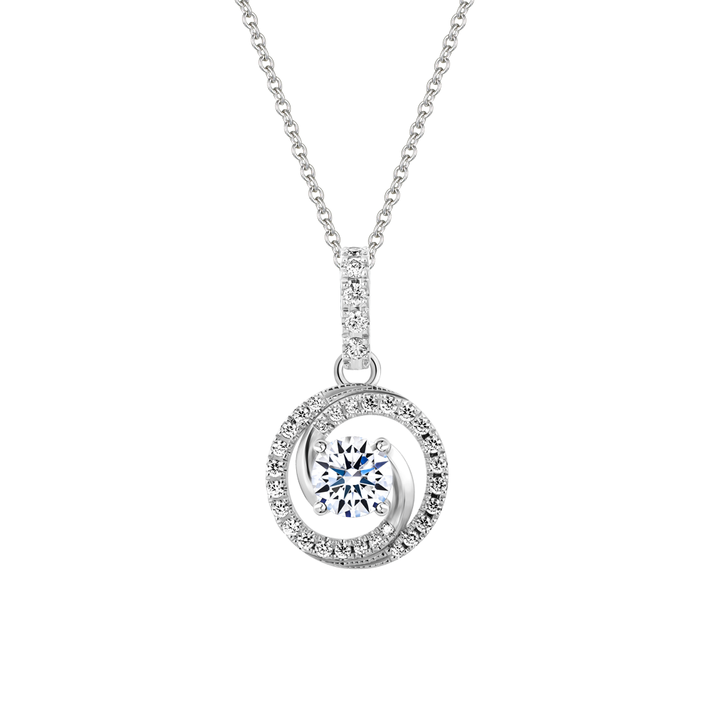 Mặt kim cương tấm vàng 14K Circular V2 1CT