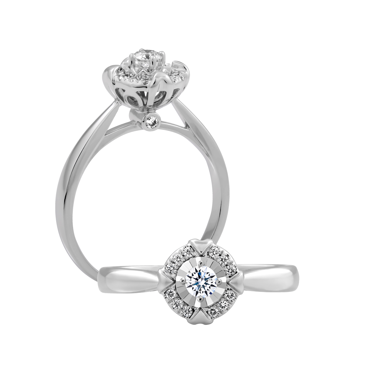 Nhẫn nữ kim cương vàng 14K Eirian 5p