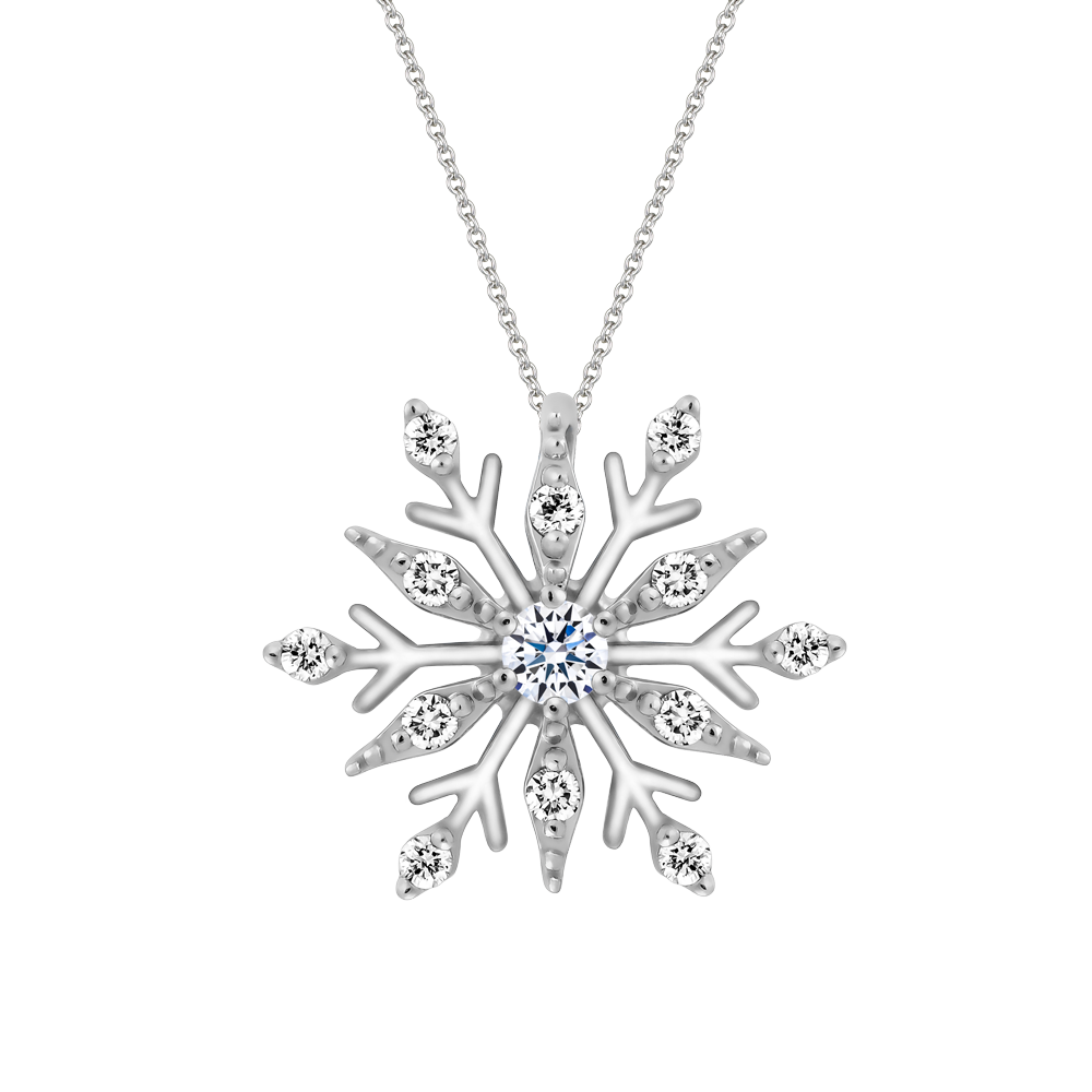 Mặt kim cương vàng 14K Light of Snows 5p