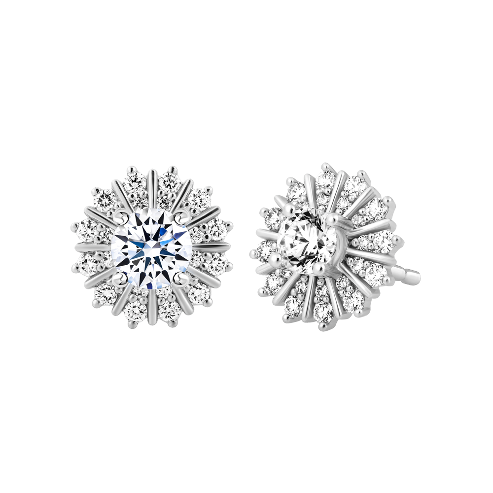 Ổ Bông kim cương tấm vàng 14K Gorgeous 3C