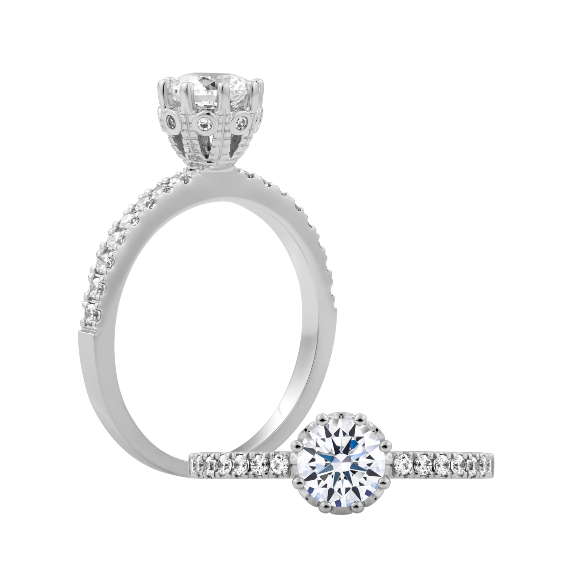 Nhẫn nữ kim cương tấm vàng 14K Cheerful N 5C