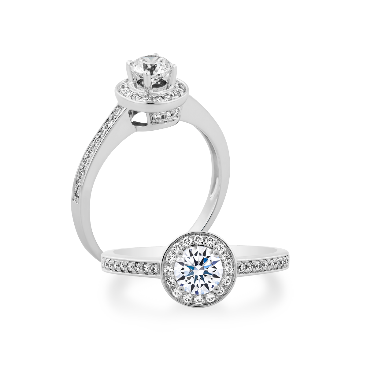 Nhẫn nữ kim cương tấm vàng 14K Patrician N 5C