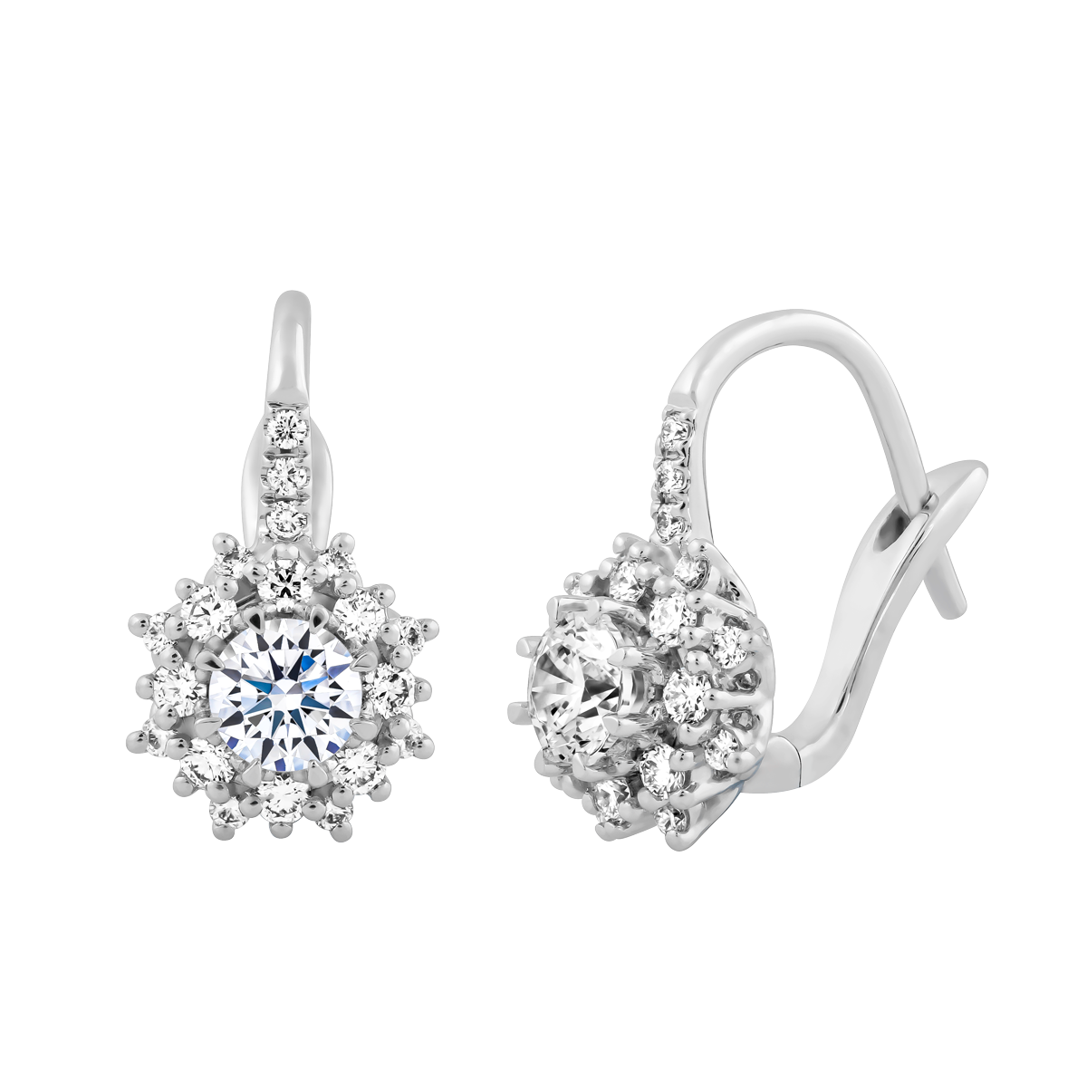 Ổ Bông kim cương tấm vàng 14K Camomile 3C