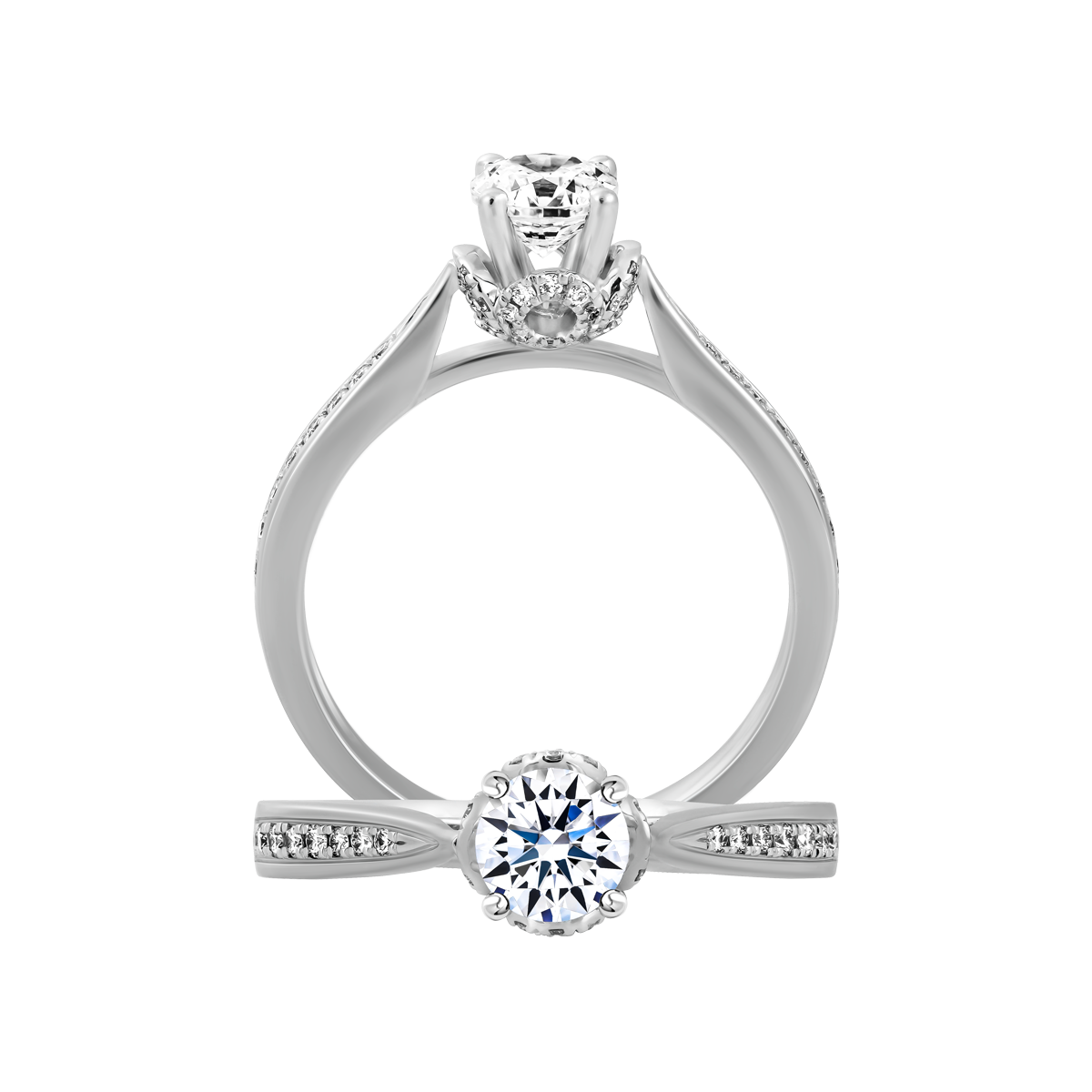 Nhẫn nữ kim cương tấm vàng 14K Selection 3C