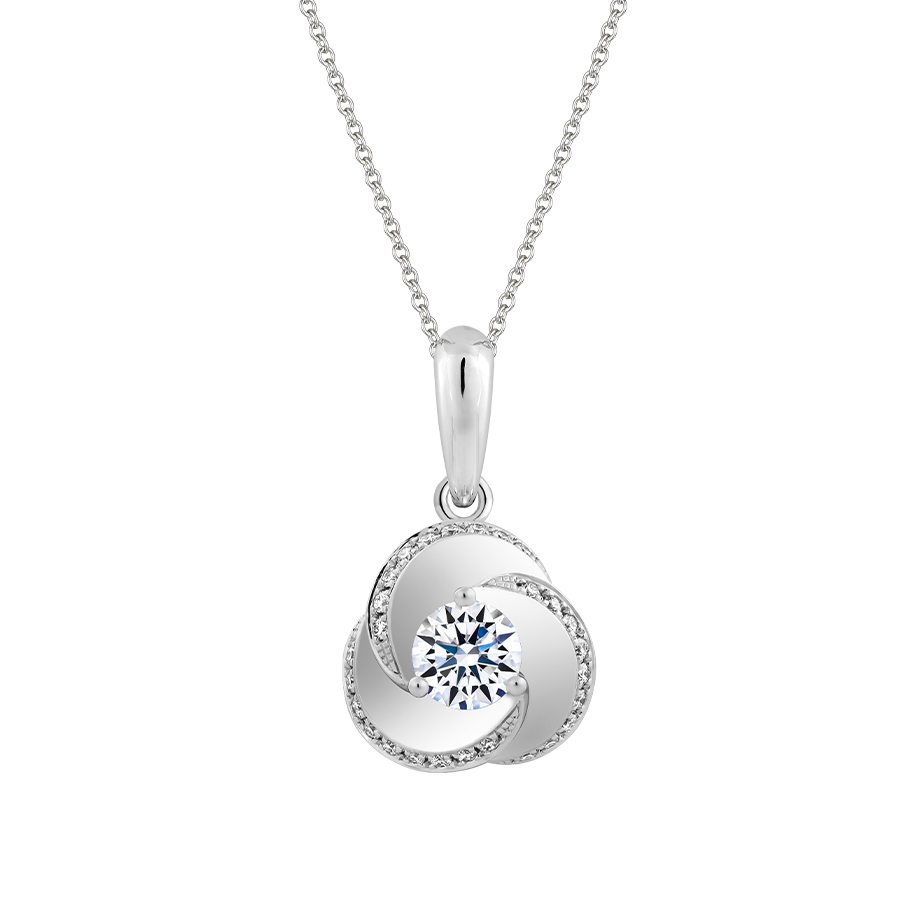 Mặt kim cương tấm vàng 14K Hatful 3C
