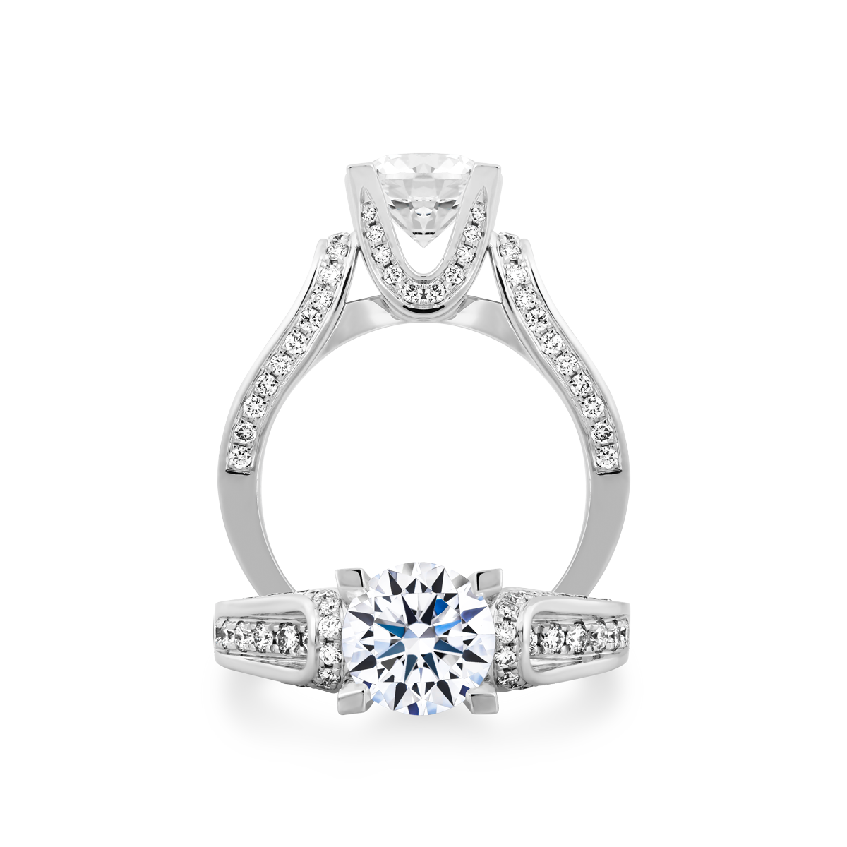 Nhẫn nữ kim cương tấm vàng 14K Lucky ring N 1.5CT