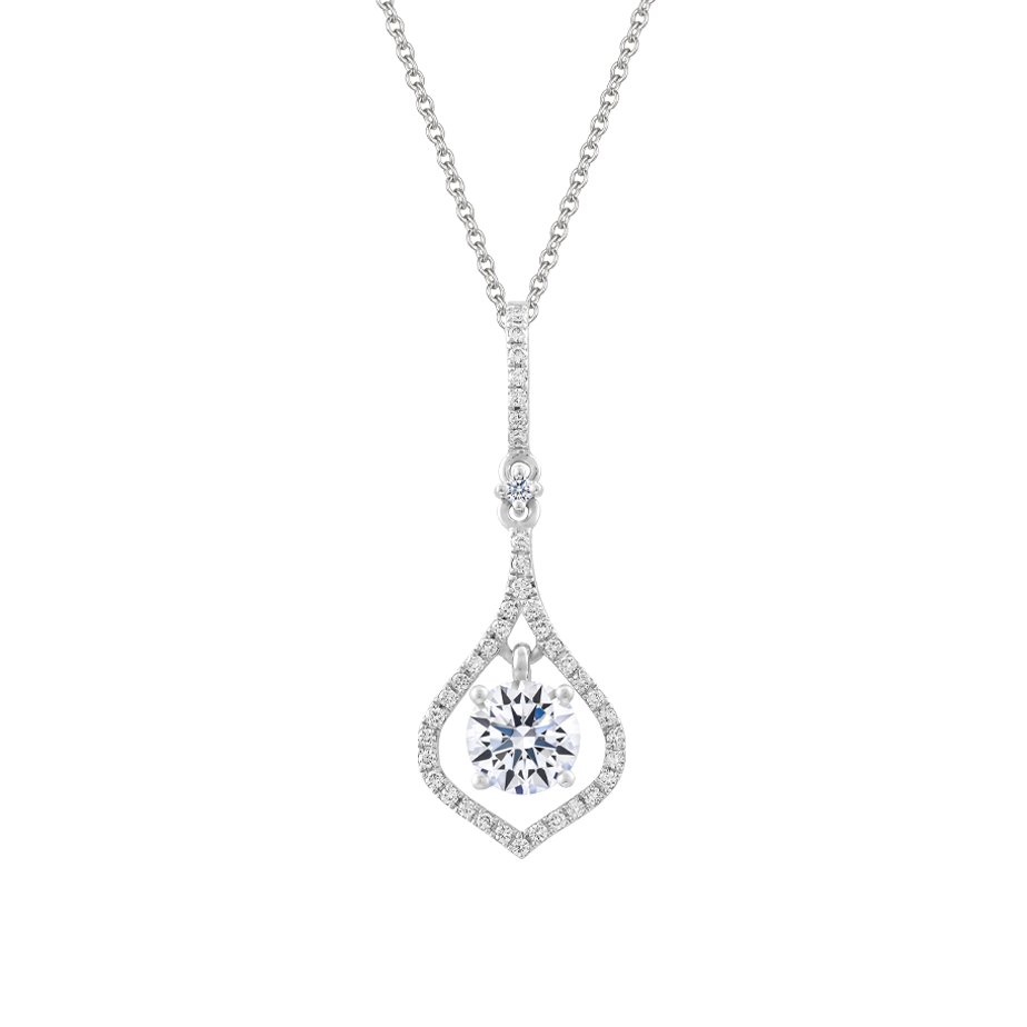 Mặt đính đá CZ vàng 14K Oleda N 1CT