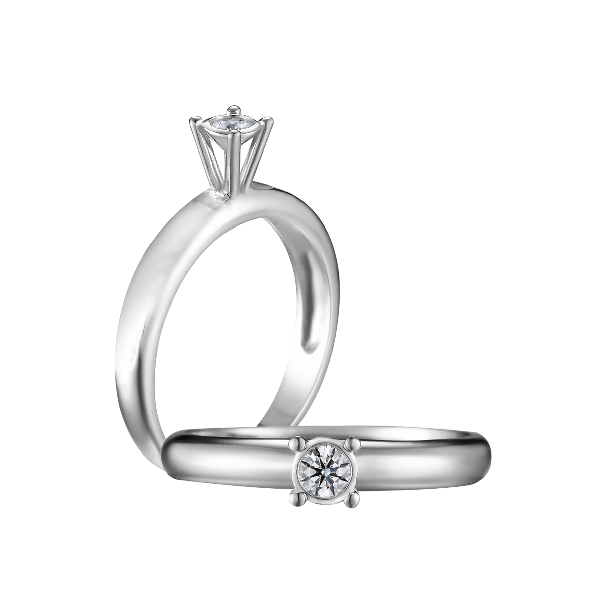 Nhẫn nữ kim cương vàng 14K Abby 5p