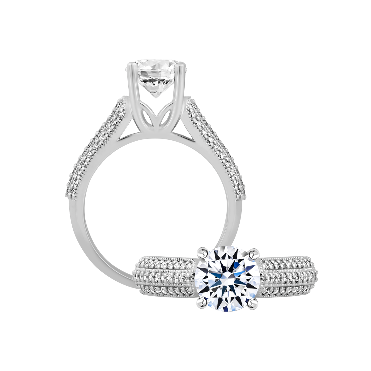 Nhẫn nữ kim cương tấm vàng 14K Ecopark 1.5CT