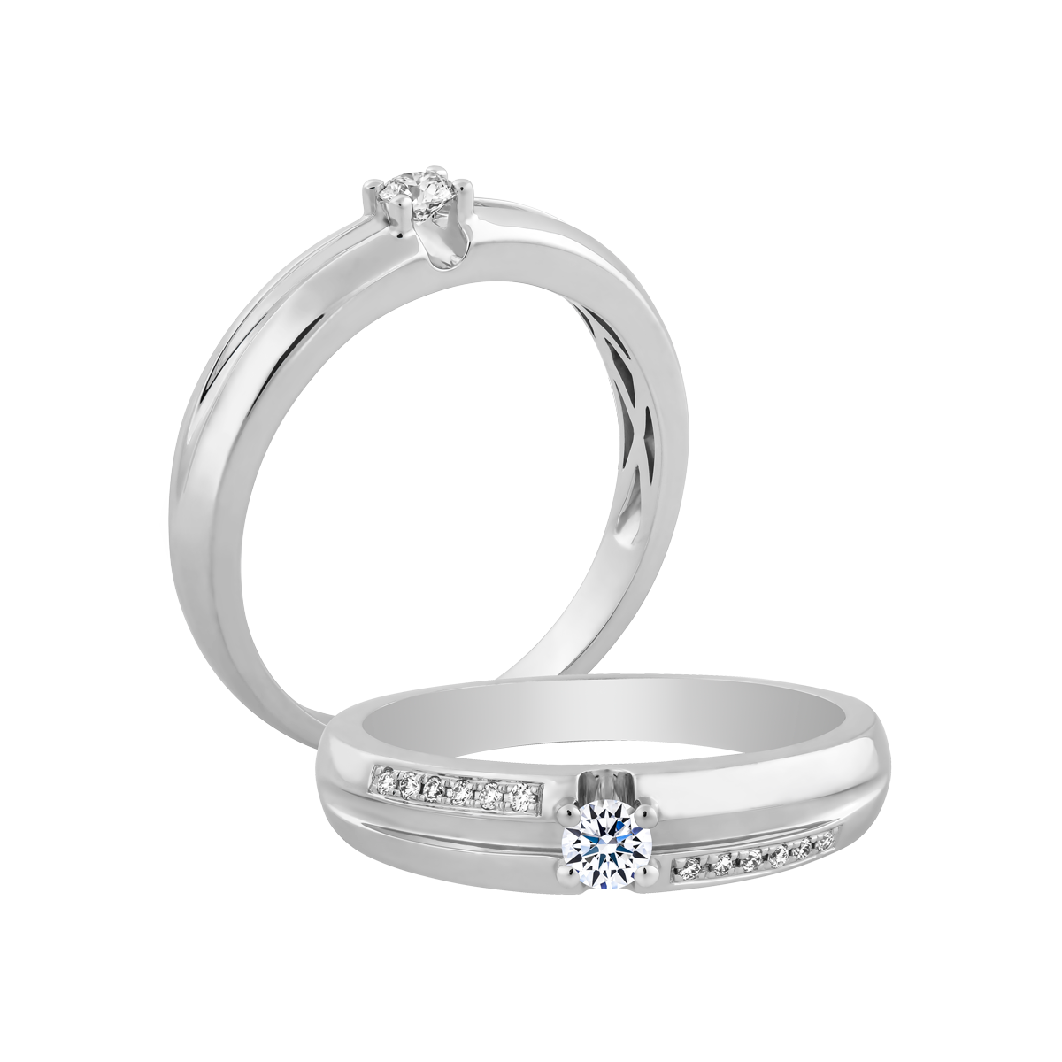 Nhẫn cưới nam kim cương vàng 14K Welfare N10p M