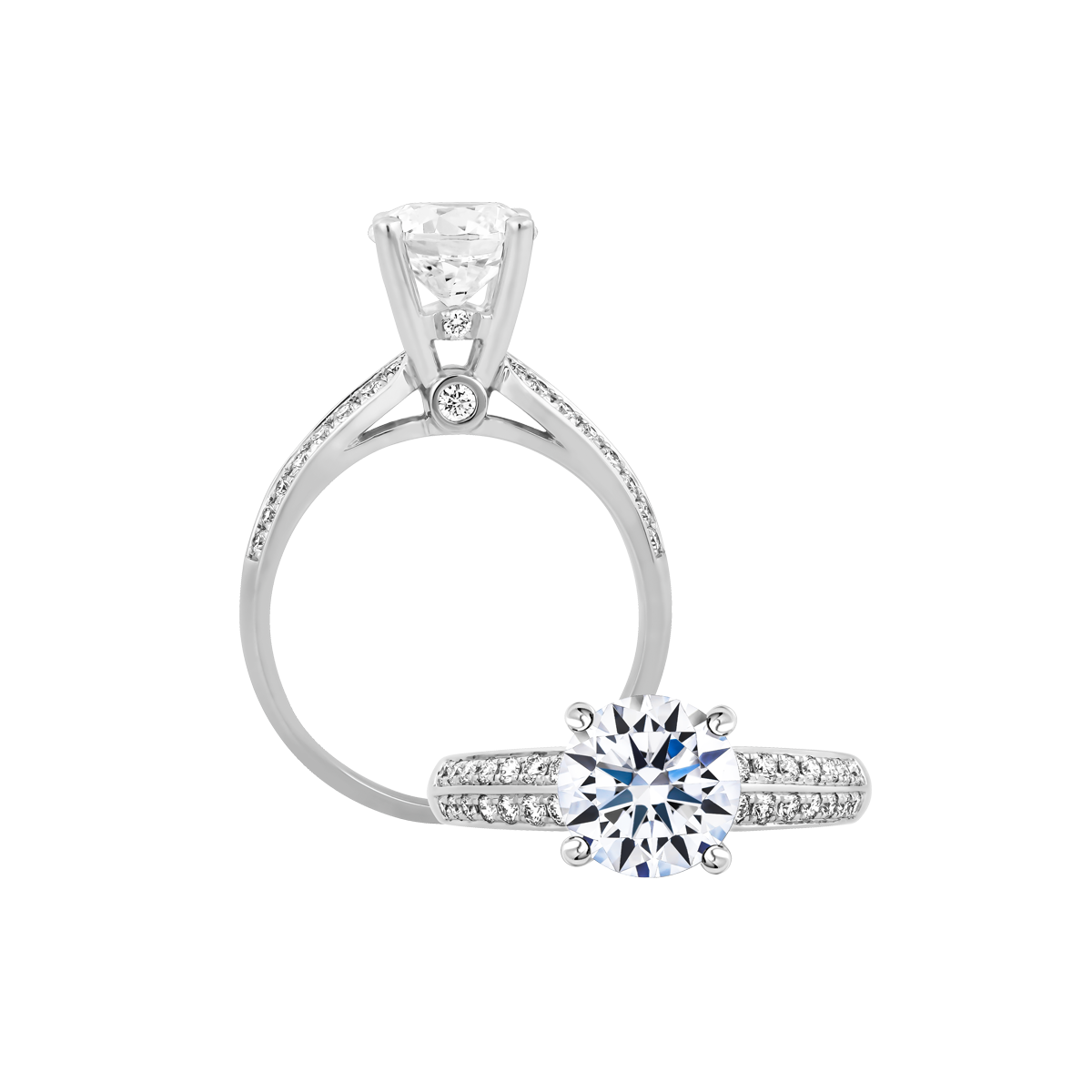 Nhẫn nữ kim cương tấm vàng 14K Albina N 1CT