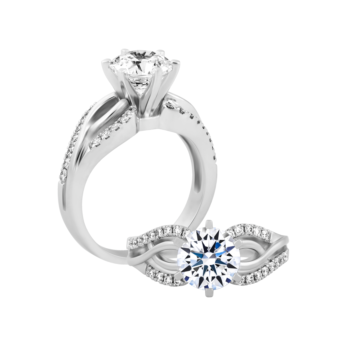 Nhẫn nữ đính đá CZ vàng 14K Chroma N 1.5CT