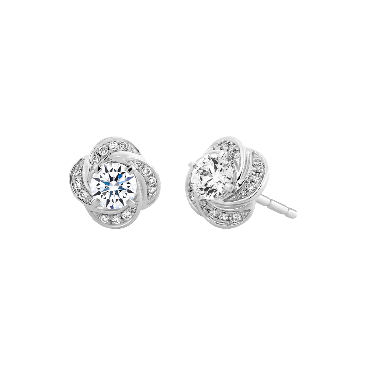 Ổ Bông kim cương tấm vàng 14K Canzon 2C