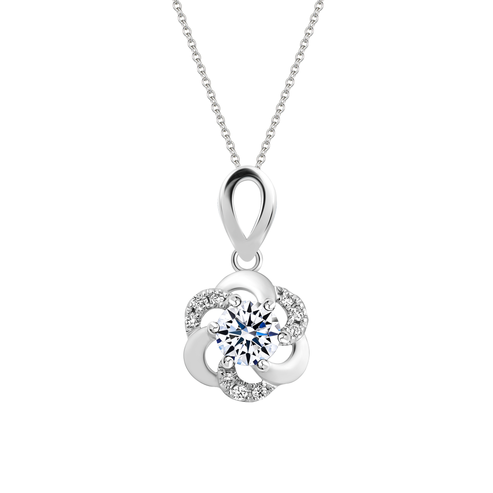 Mặt kim cương 8 Hearts & Arrows vàng 14K Ketaki H&A 3C