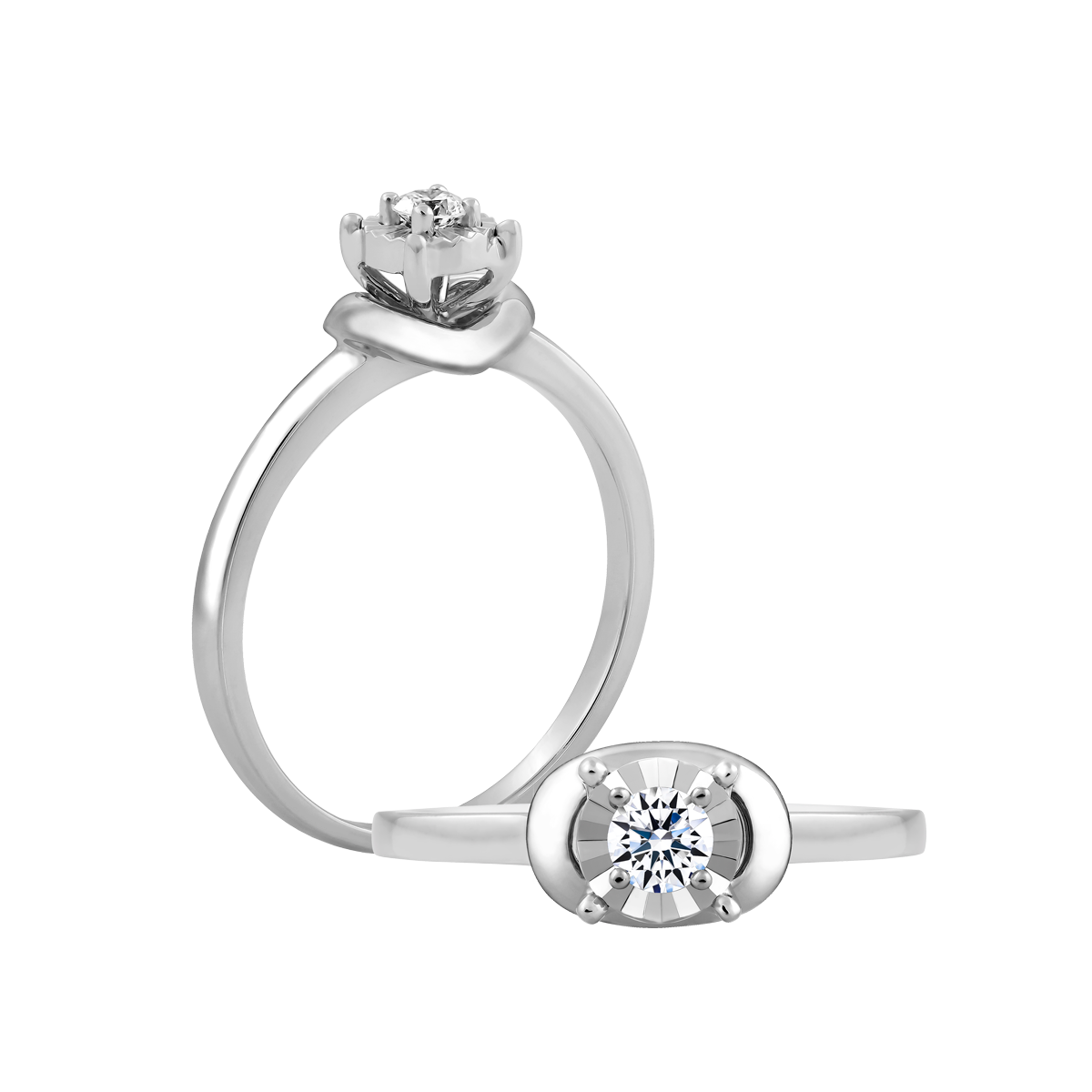Nhẫn nữ kim cương vàng 14K Julia N2 5p