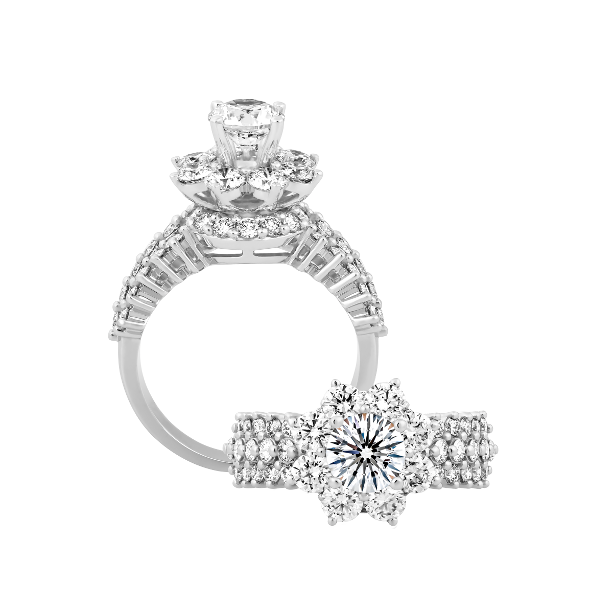 Nhẫn nữ kim cương tấm vàng 14K Bellamy N 5C