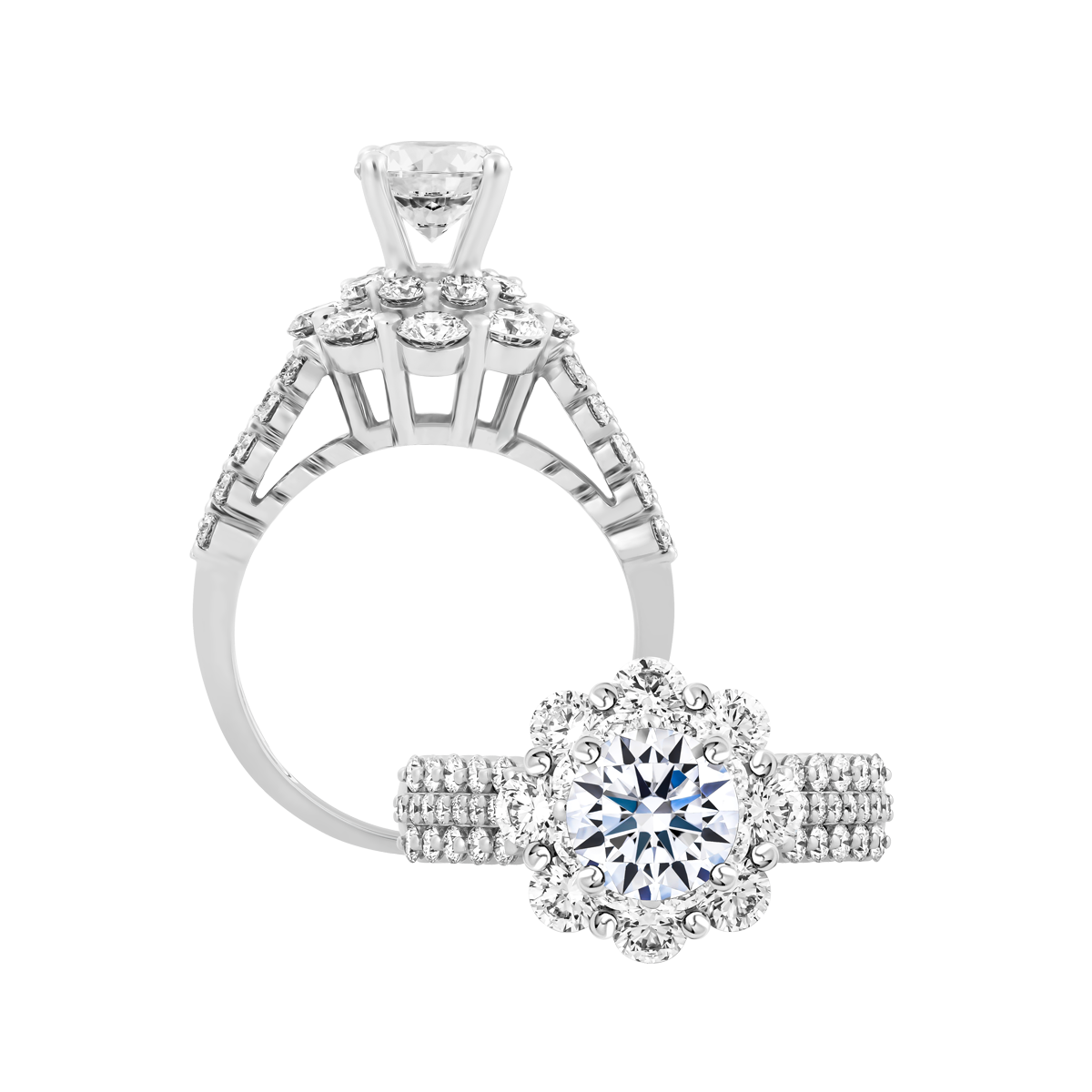 Nhẫn nữ đính đá CZ vàng 14K Annora N 1.5CT