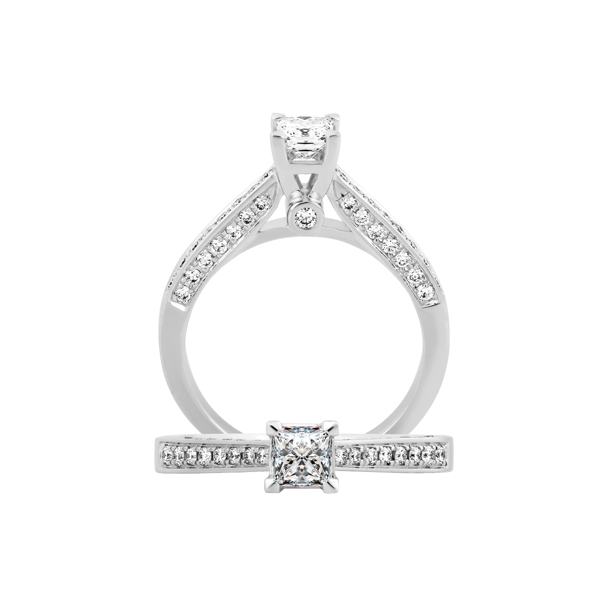 Nhẫn nữ kim cương viên vàng 14K Jamila PR 2C