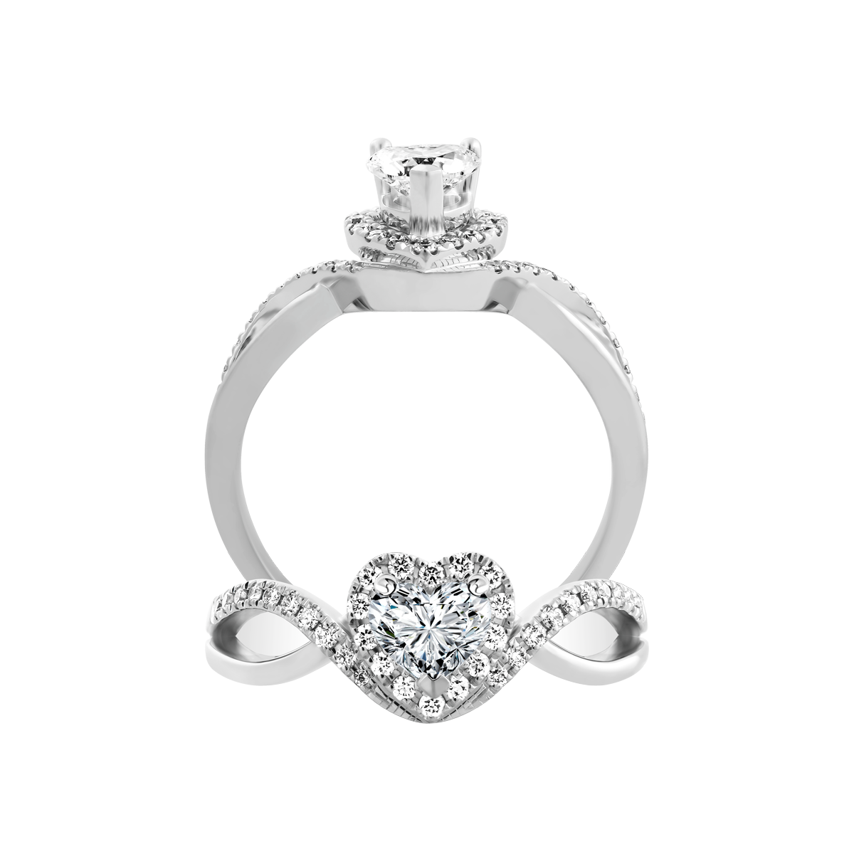 Nhẫn nữ kim cương viên vàng 14K Zelia HR 2C