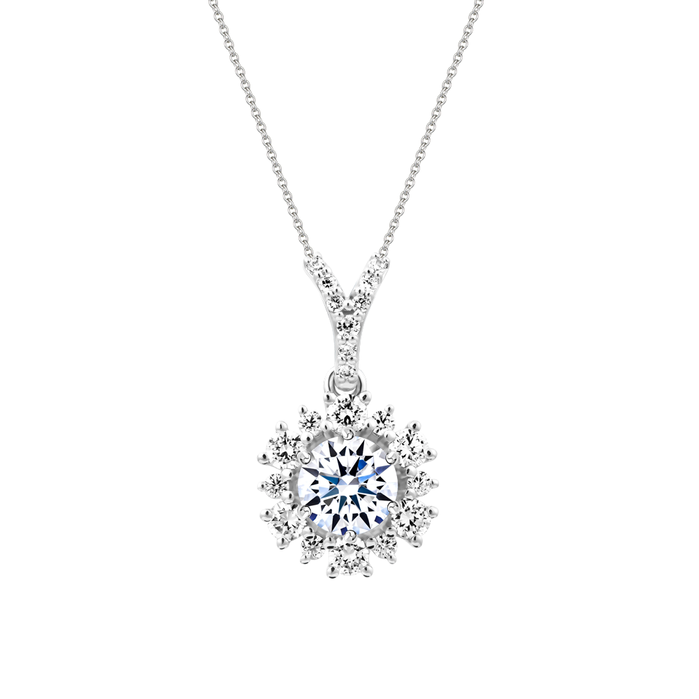 Mặt đính đá CZ vàng 14K Flatino 3C