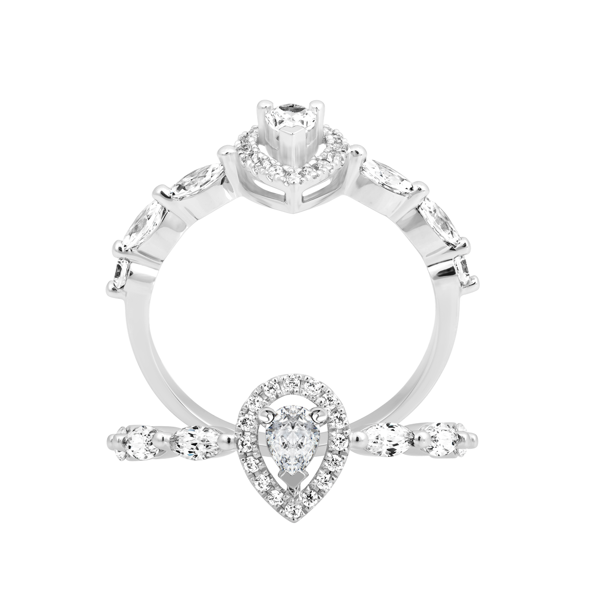 Nhẫn nữ đính đá CZ vàng 18K Dowsing PE