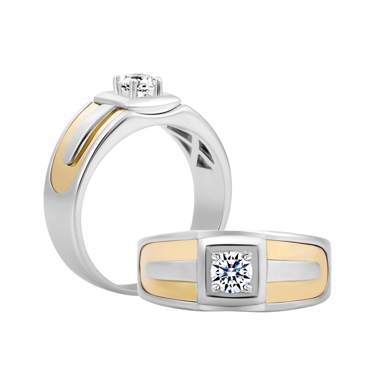 Nhẫn nam đính đá CZ vàng 14K Robust N 5C WY