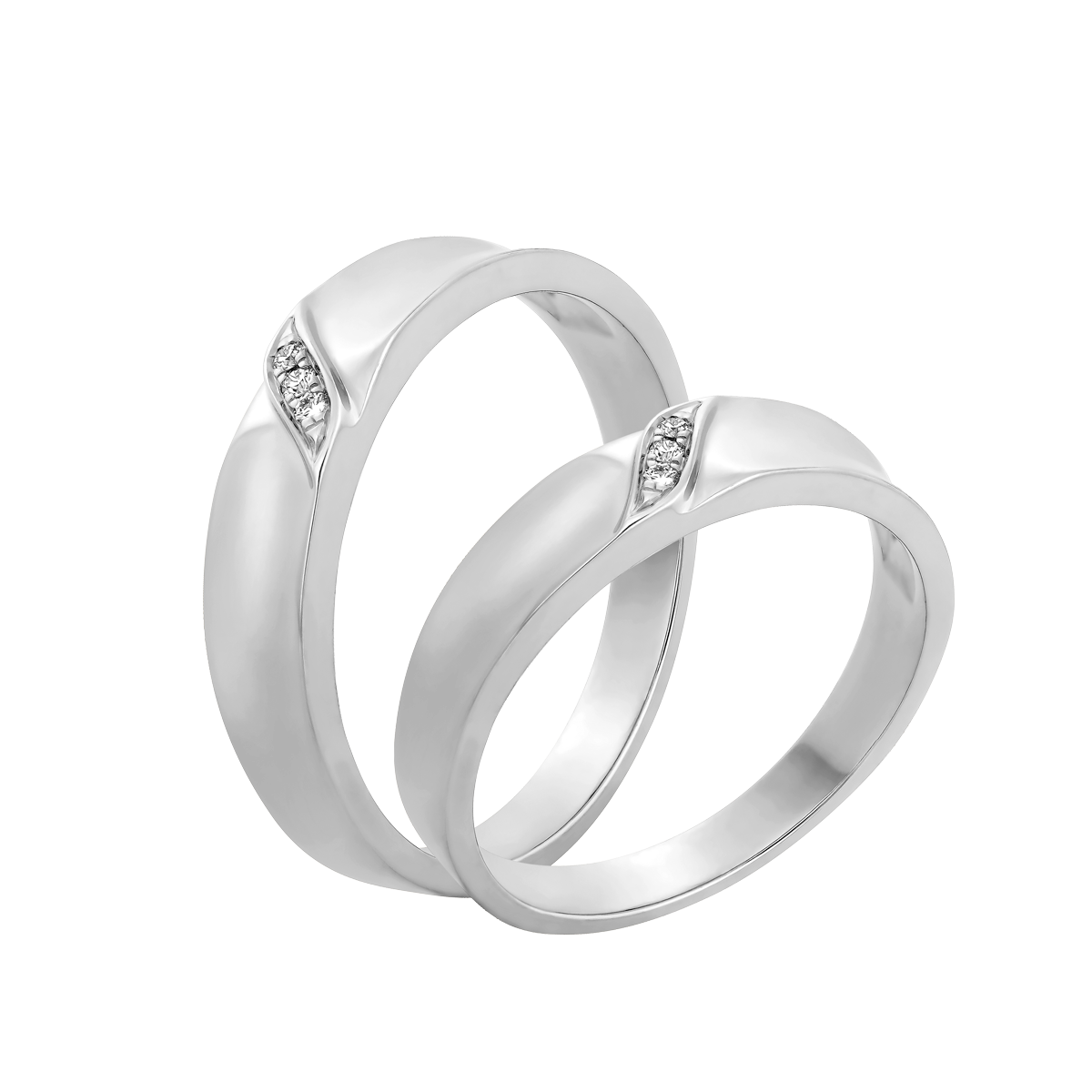 Nhẫn cưới nữ kim cương viên vàng 14K Celina F