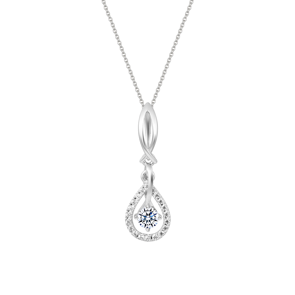 Mặt đính đá CZ vàng 14K Alma N 3C