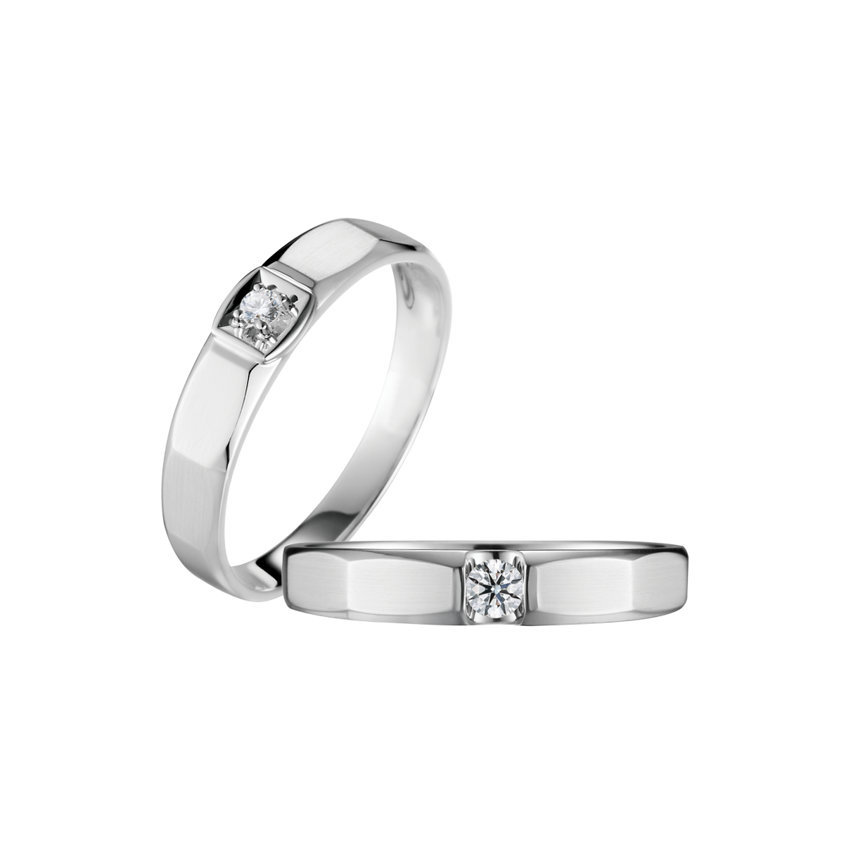 Nhẫn cưới nam kim cương viên vàng 14K Imogene M