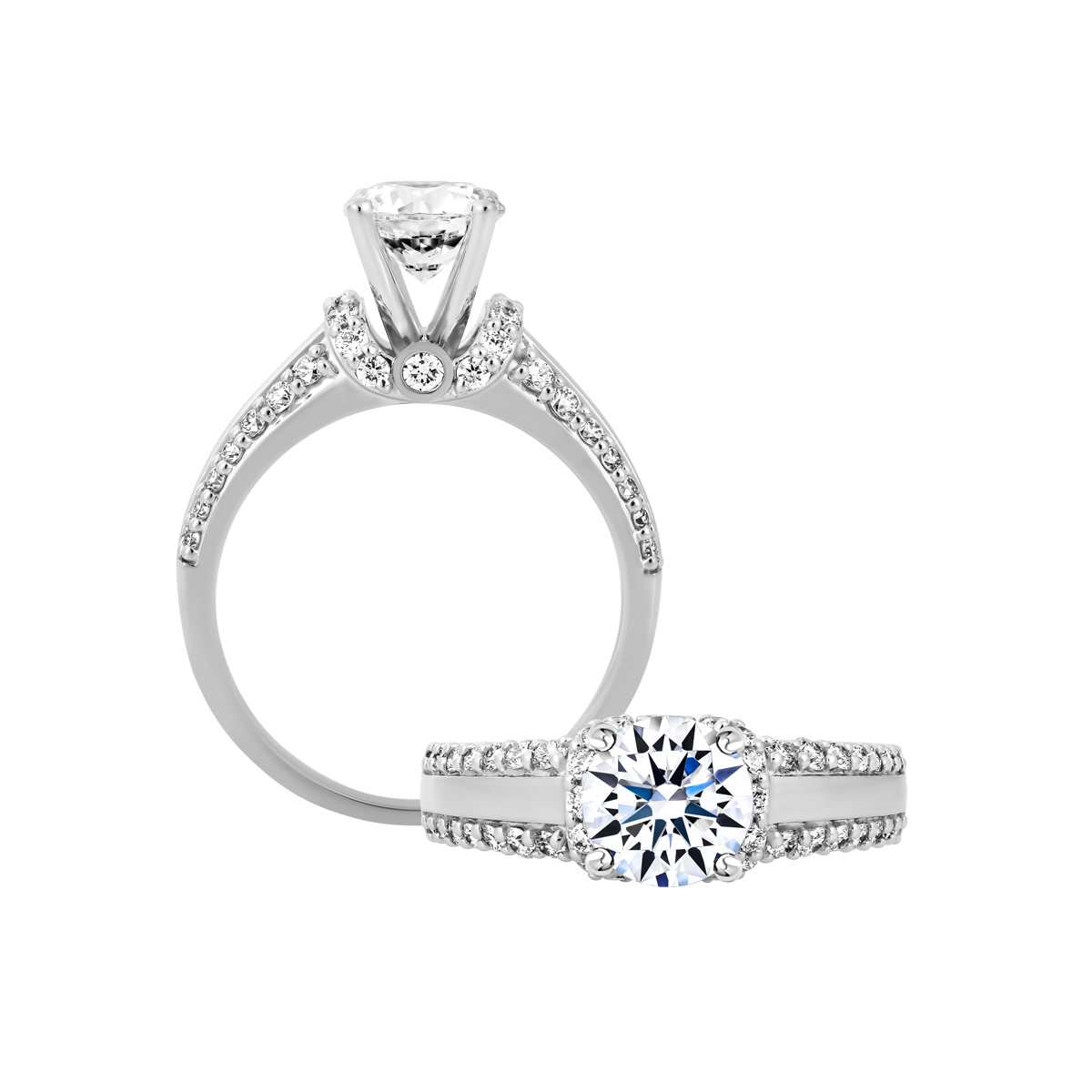 Nhẫn nữ kim cương tấm vàng 14K Admiring 5C