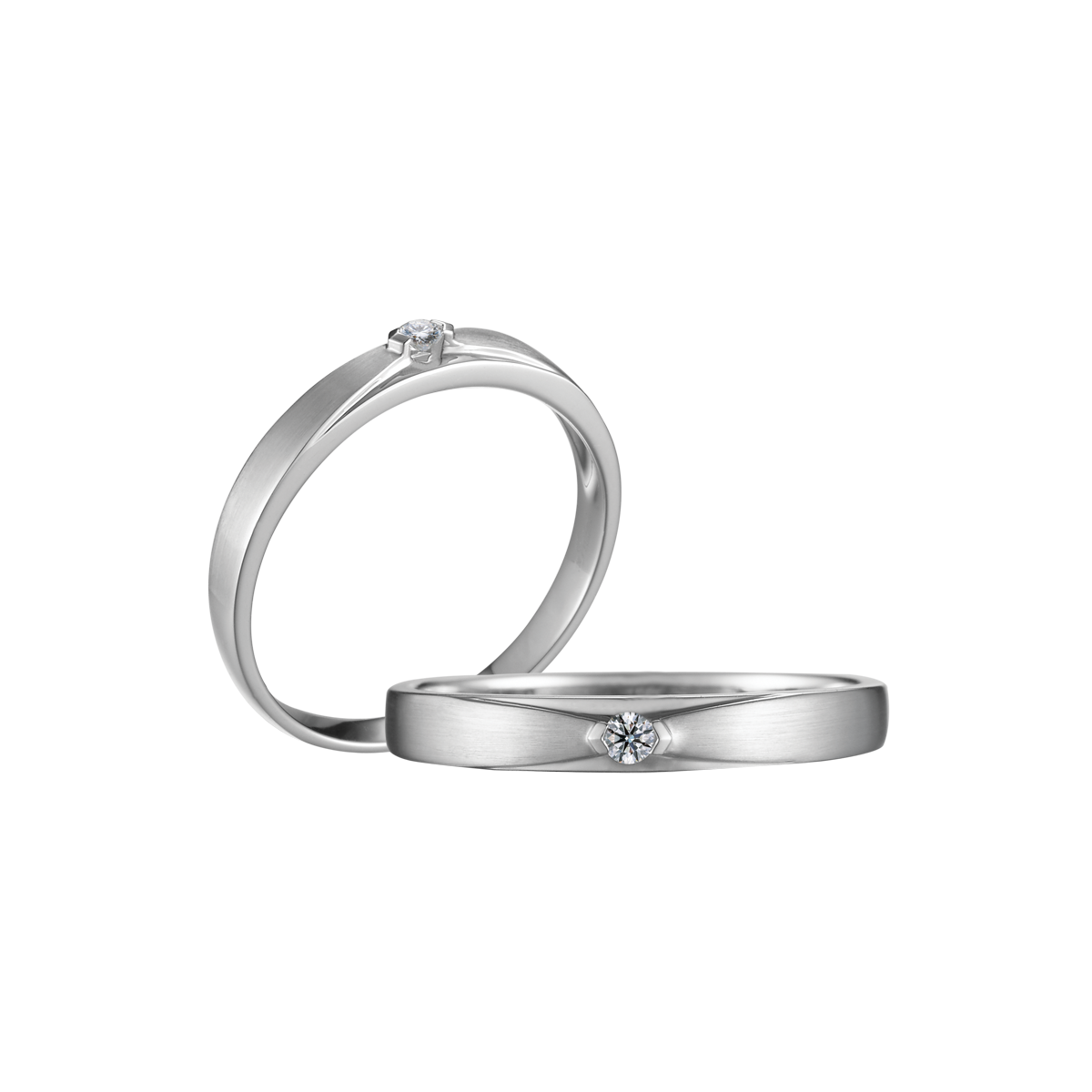 Nhẫn cưới nam kim cương viên vàng 14K Earlene M