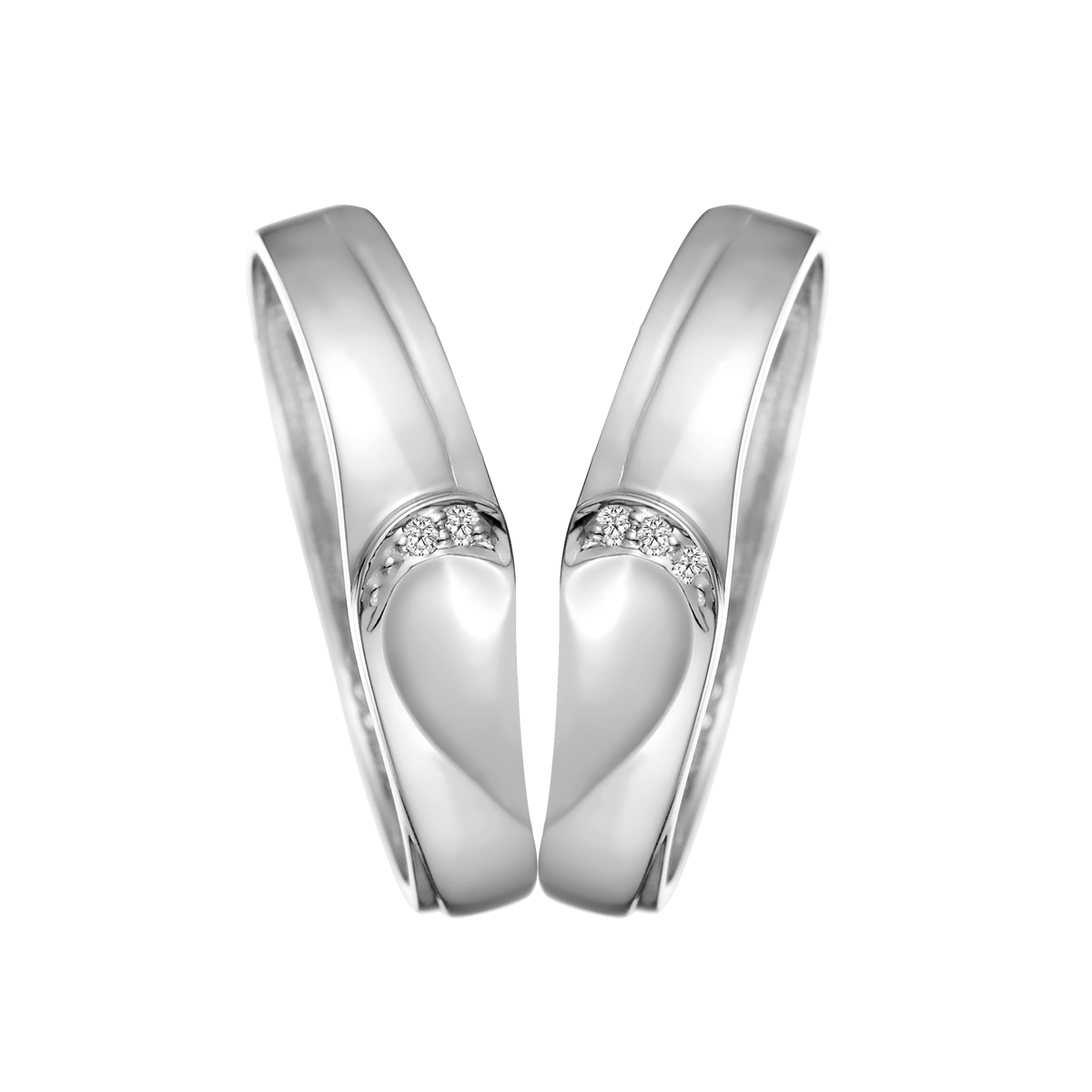 Nhẫn cưới nam kim cương viên vàng 14K Faultless M
