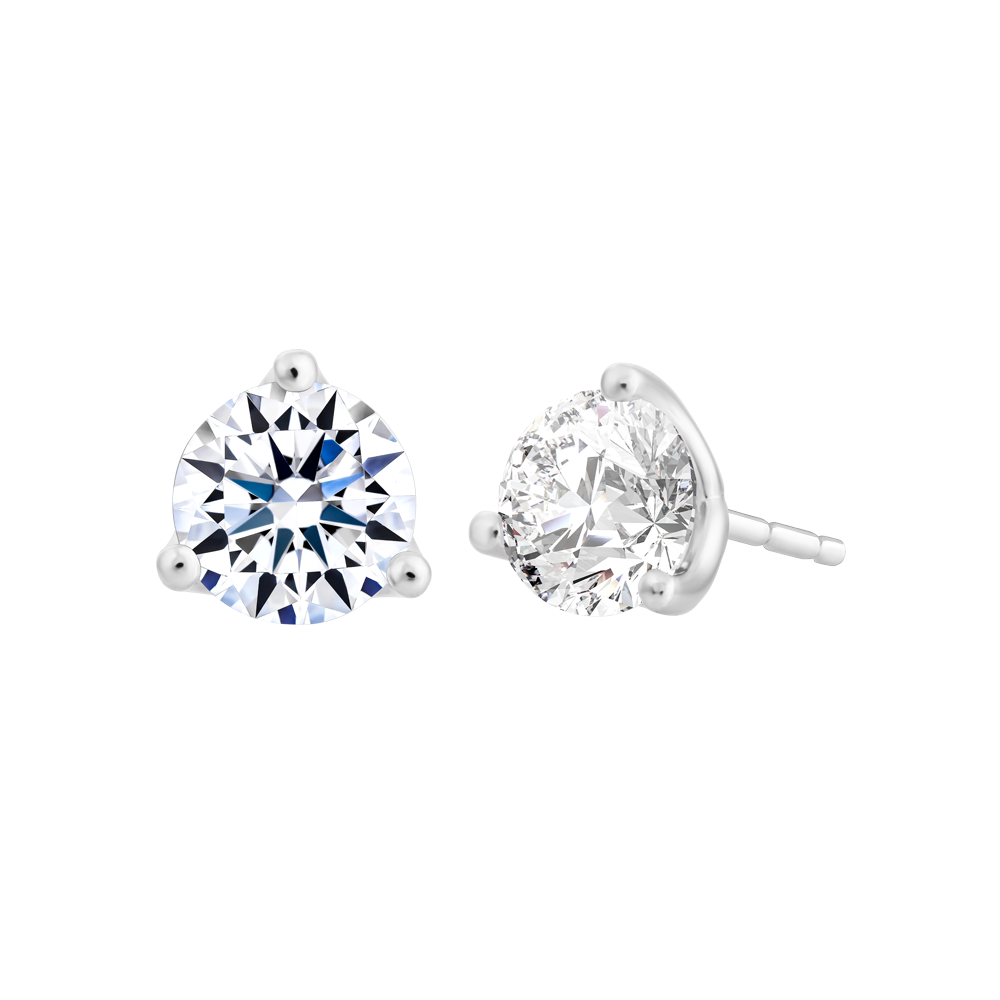 Hoa tai đính đá CZ vàng 14K Justina 5C