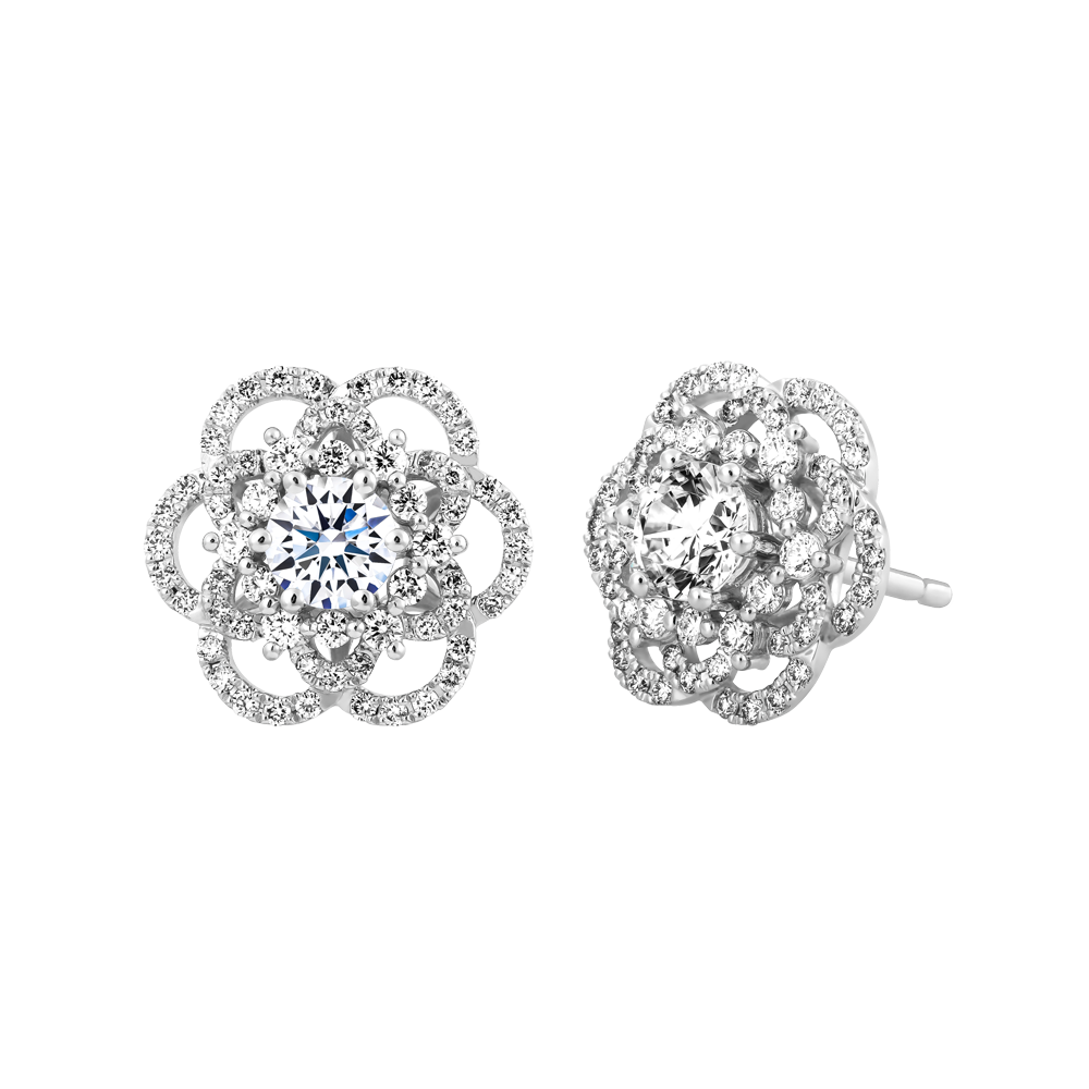 Ổ Bông kim cương tấm vàng 14K Canation 3C
