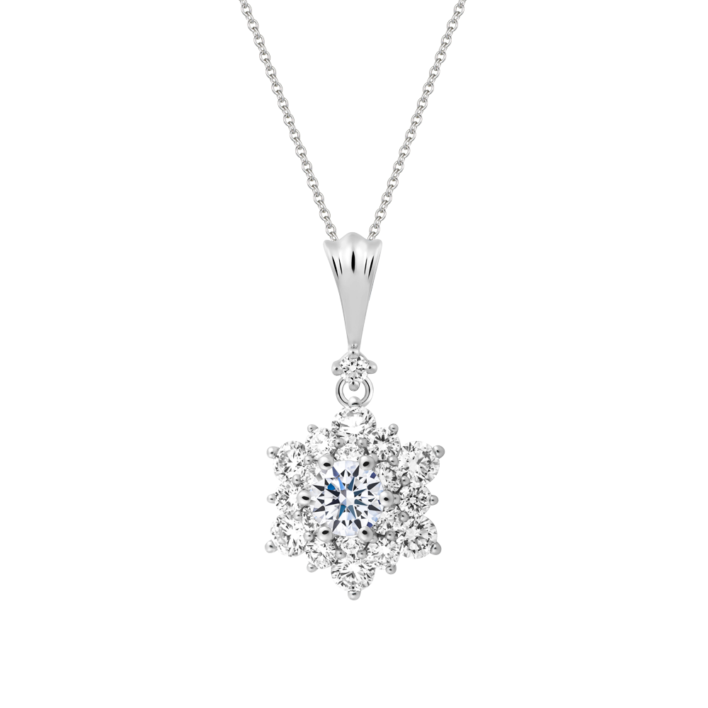 Mặt kim cương 8 Hearts & Arrows vàng 14K Baladan N H&A 2C