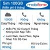 Sim 4G MobiFone 100GB/Tháng x 6 Tháng