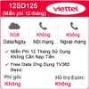Sim 4G Viettel 12SD125 5GB/Ngày x 12 Tháng