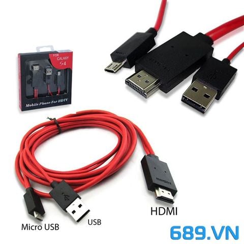 Cáp Kết Nối Điện Thoại Với Tivi chân Android Micro USB To HDMI