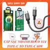 Cáp Sạc 60W Hoco X14 Type-C To Type-C Dài 1M