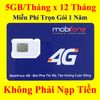 Sim 4G MobiFone 5Gb/Tháng Trọn Gói 12 Tháng-F500