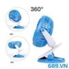 Quạt Mini Fan Kẹp Để Bàn ML F168 Sạc Pin Cao Cấp