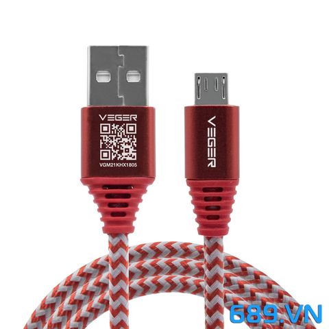 Cáp Sạc Chân Micro USB Sợi Phản Quang VGM21