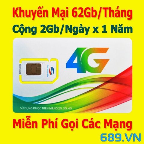 Sim 4G Viettel V90 Khuyến Mại 62Gb/Tháng Miễn Phí Tháng Đầu