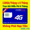 Siêu Sim 4G MobiFone 120Gb/Tháng Trọn Gói Miễn Phí 6 Tháng