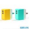 Củ Sạc Nhanh Remax 2 Cổng Usb Output 3.4A Tiện Dụng