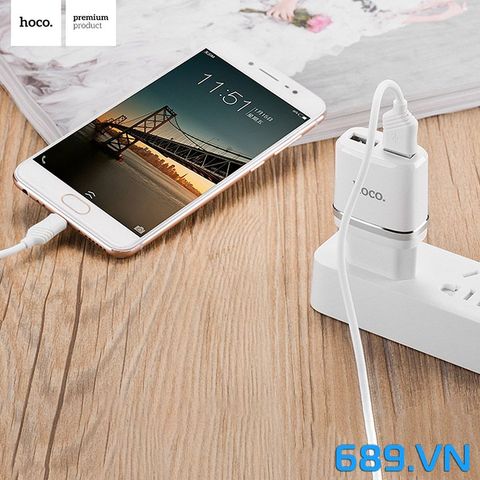 Bộ Củ Cáp Sạc Nhanh Hoco C12 Chân Android Micro Usb