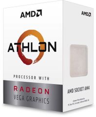 CPU AMD Ryzen Athlon 200GE 3.2 GHz / 5MB / 2 cores 4 threads / Radeon Vega 3 / socket AM4 / 35W