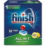 Viên rửa bát Finish All in One 50 viên/hộp (Hương Chanh)