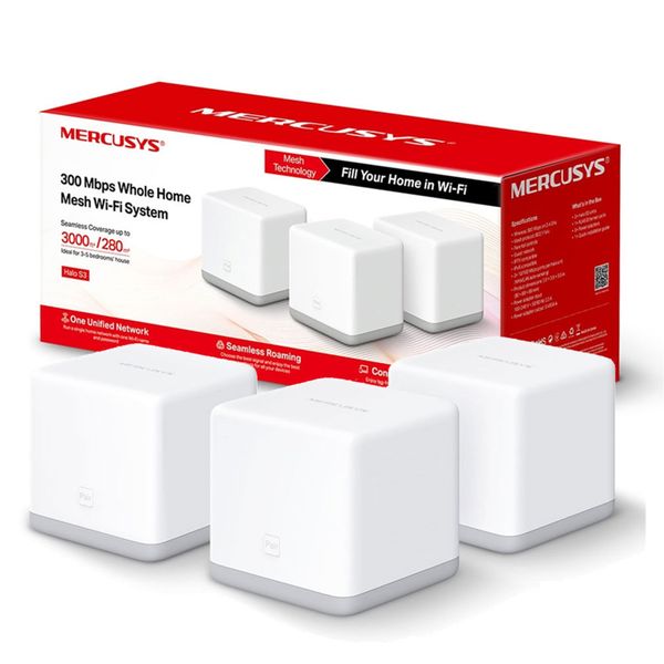 Mercusys Halo S3 (3-Pack) Mesh WIFI System 2.4Ghz