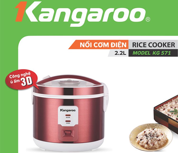 Nhân bản từ Nồi cơm điện loại cơ 2,2L Kangaroo KG571